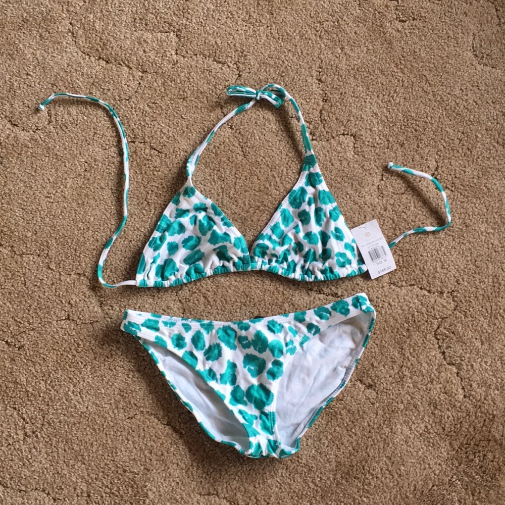 Vix NWT leopard print triangle top bikini
